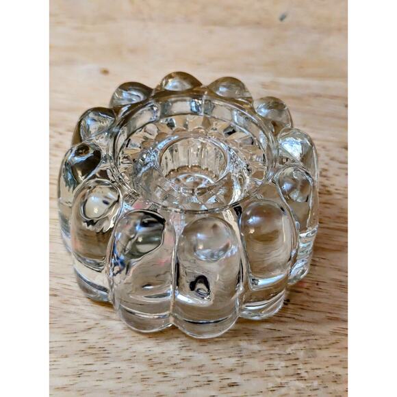 Princess House 2 Way Reversible Lead Crystal Glass Candle Stick Votive Holder - Picture 6 of 6